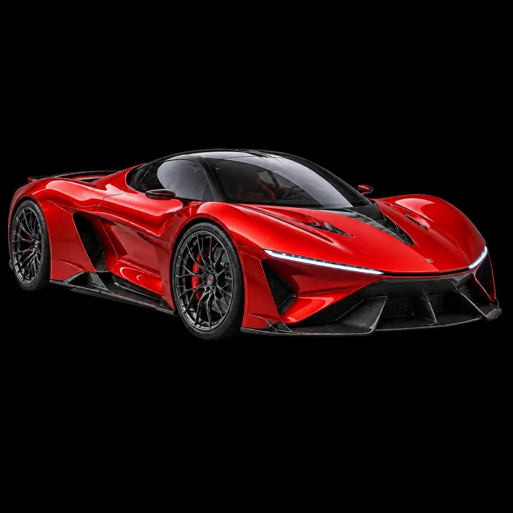 Red sports car — After