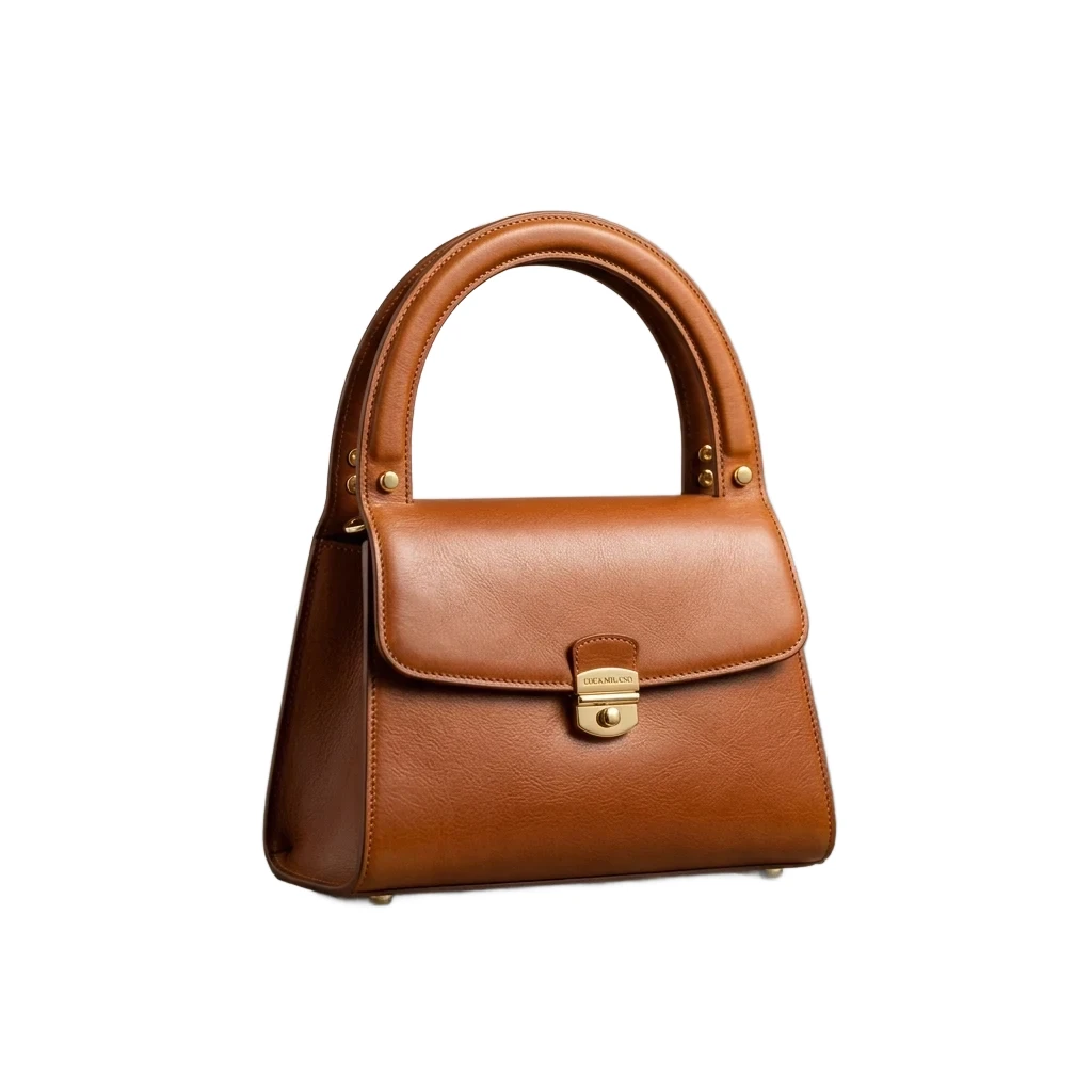 Bolso de cuero marrón — Después